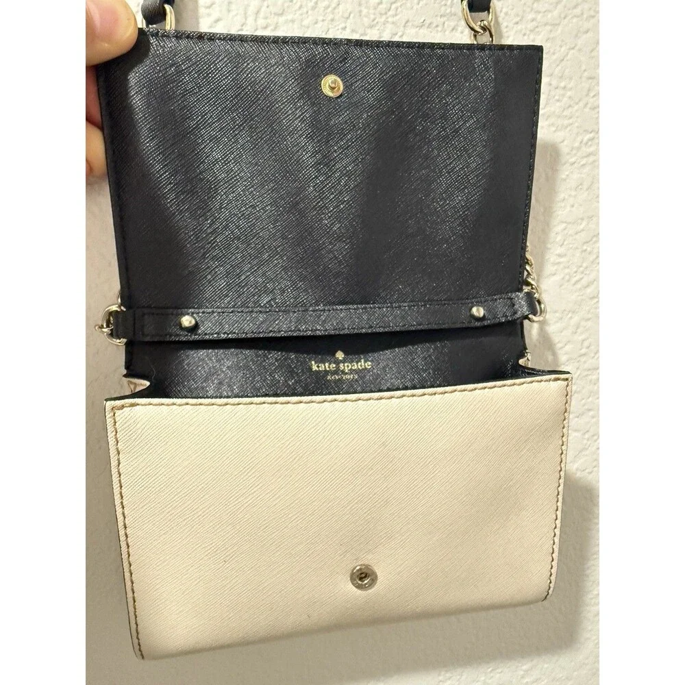 *RARE VTG* Kate Spade-Purse-Charlotte Street Colorblock Alek Ostrich Paig-Black